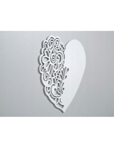 Patut lemn copii Klups Nel Heart Alb Gri