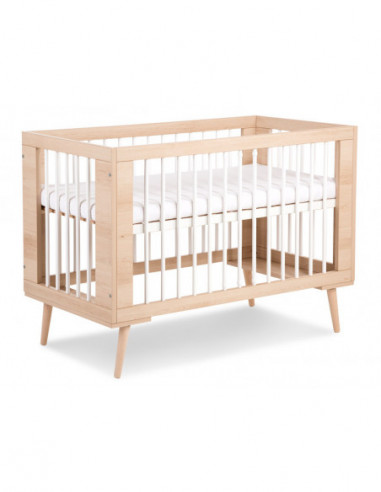 Patut lemn copii Klups Sofie Alb-Natur