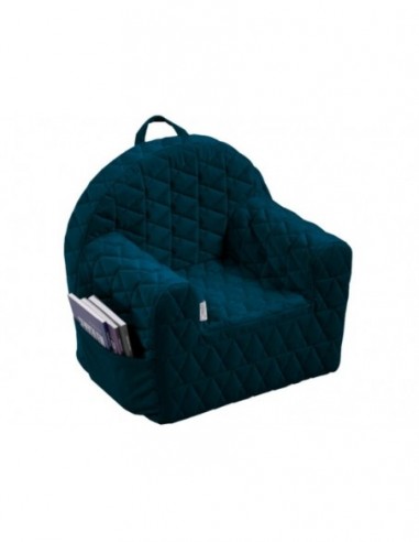 Fotoliu copii Klups Velvet Albastru...