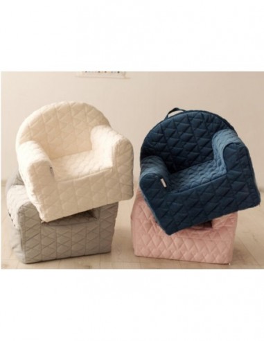 Fotoliu copii Klups Velvet Albastru...