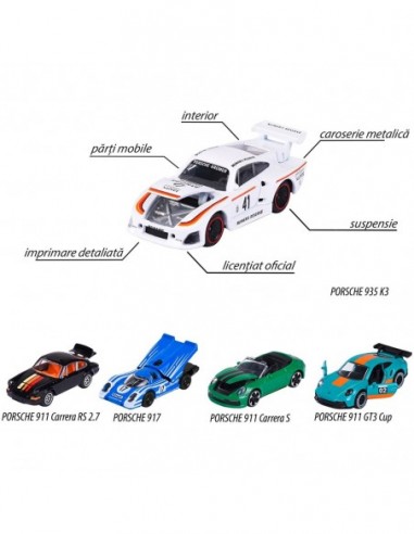 Set Majorette Porsche Motorsport cu 5...
