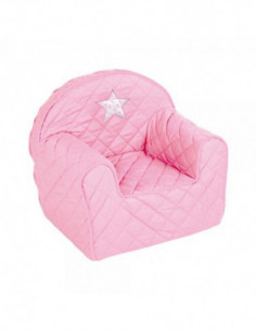 Fotoliu copii Klups Star Pink
