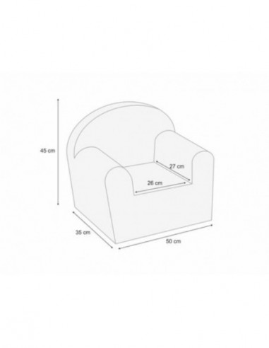 Fotoliu copii Klups Velvet Gri V102