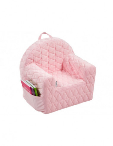 Fotoliu copii Klups Velvet Roz V101