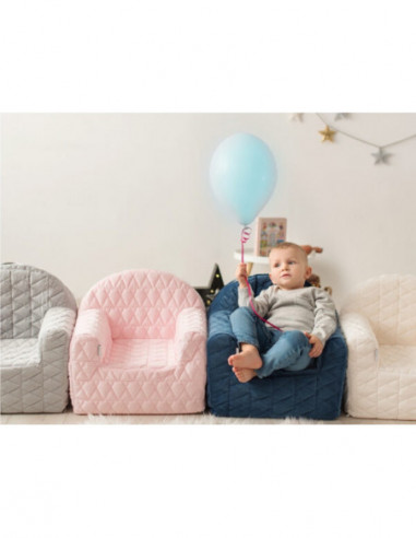 Fotoliu copii Klups Velvet Roz V101