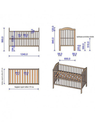 Patut copii din lemn Hubners Lizett...