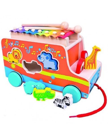 Masinuta din Lemn cu Xilofon